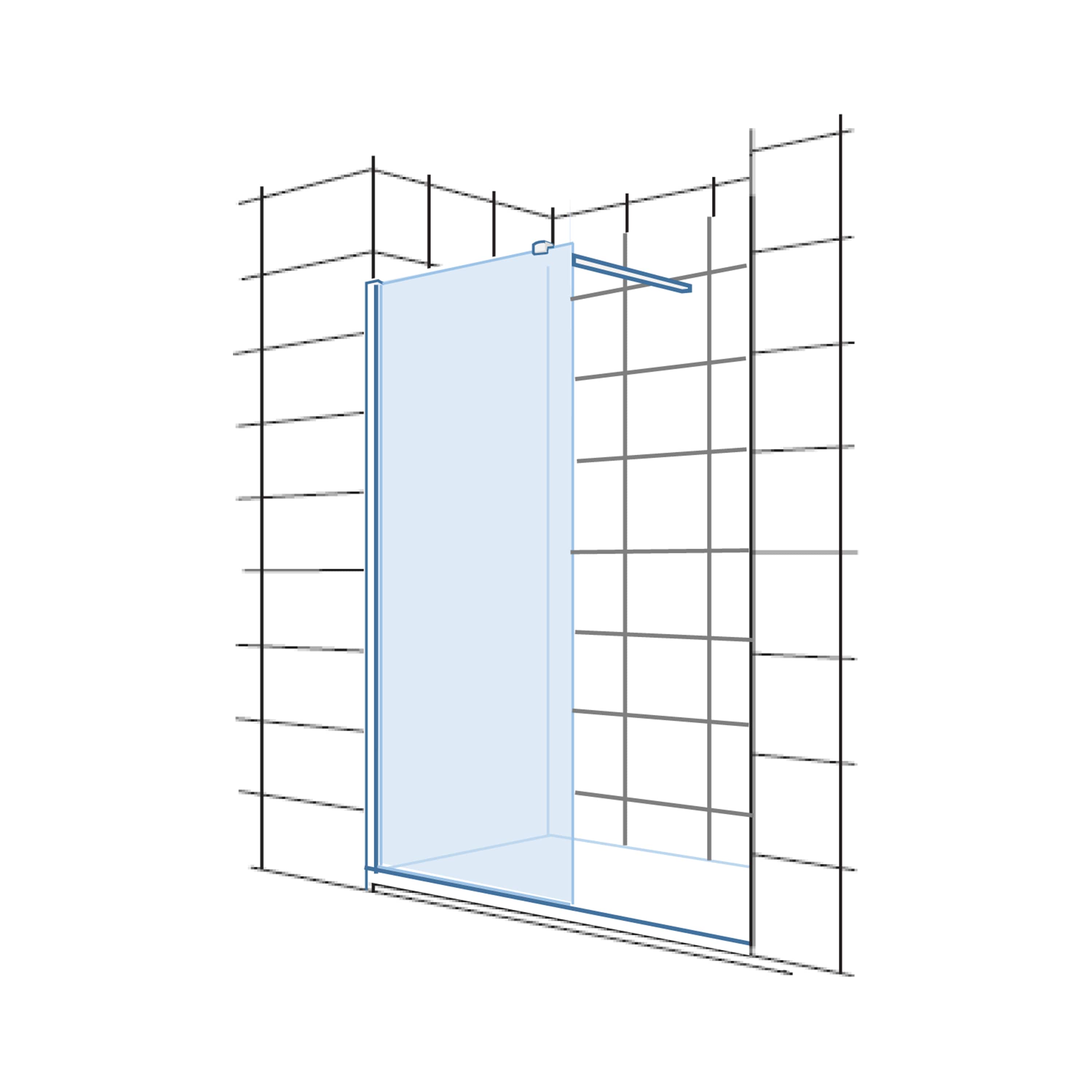 Sprchové steny, walk-in Strieborný lesklý profil Ponta H2605130026681 Jika