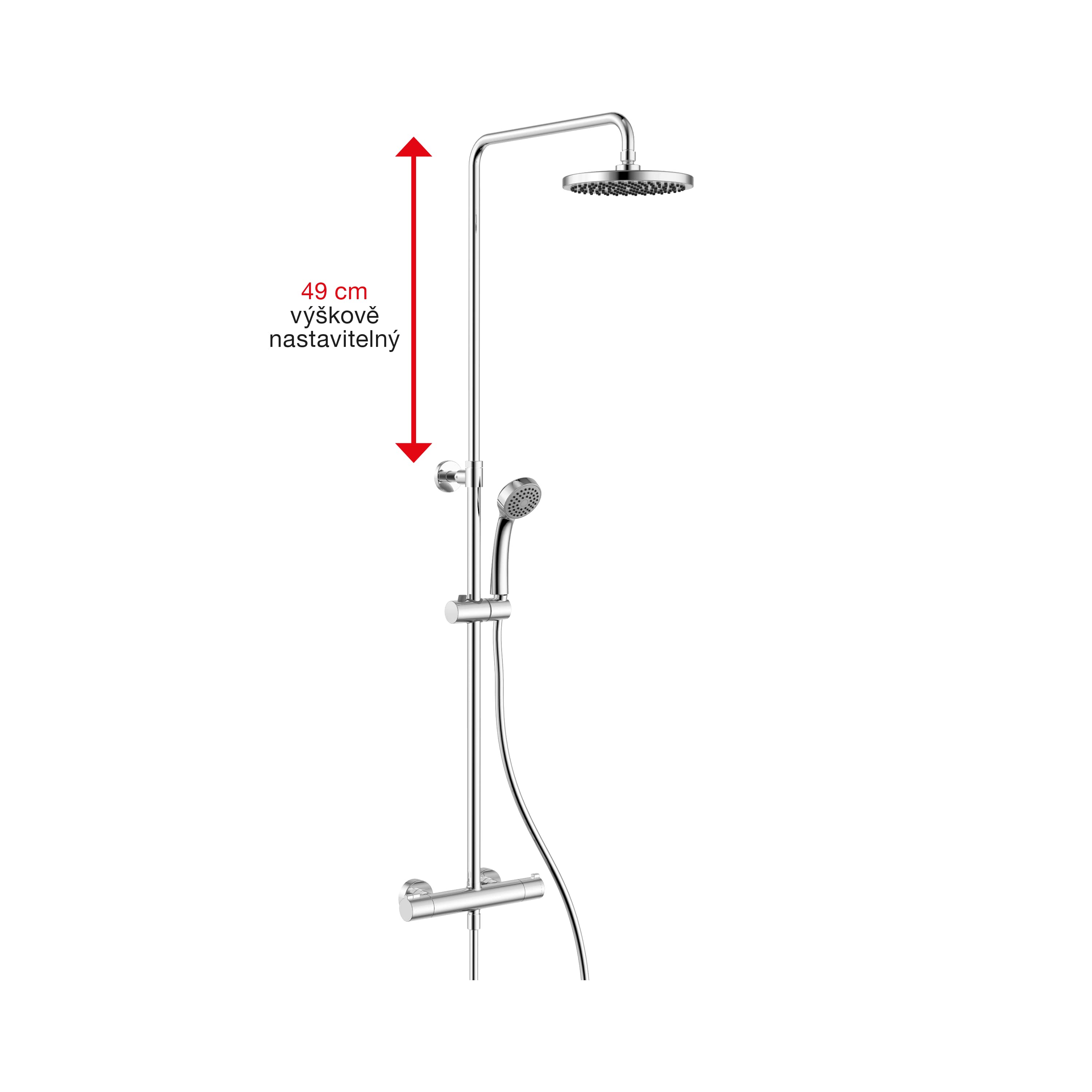 Sprchové batérie Chróm lesklý Cubix H3332I70045311 Jika
